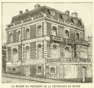 Het huis van de president van Frankrijk in Le Havre door French School