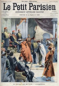 De inauguratie van de nieuwe Bey van Tunis Hedi Bey (Muhammad El Hadi Bey) door French School