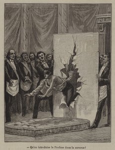 De introductie van de kandidaat in de grot door French School