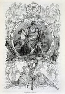 De legende van Karel de Grote, gravure
