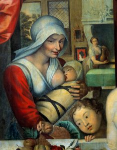 De verpleegster met het kind (detail) van 
