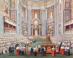 De opening van het Eerste Vaticaans Concilie op 8 december 1869, ca. 1870