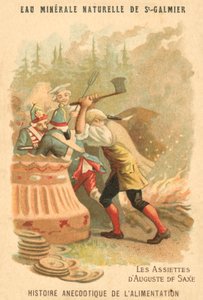 De platen van Augustus van Saksen (chromolitho) door French School