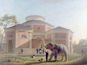 De rotonde in Jardin des Plantes, Parijs, c. 1810