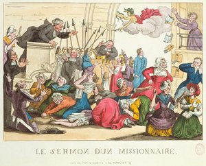 De preek van een missionaris door French School