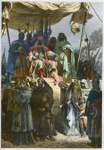 Het beleg van Jeruzalem in 1187 door Saladin door French School
