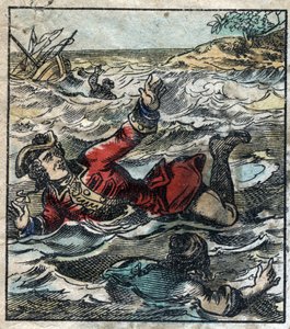 Het zinken van Lemuel Gulliver. Illustratie voor 