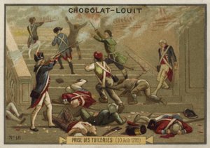 De bestorming van het Tuilerieënpaleis, Franse Revolutie, 10 augustus 1792 door French School
