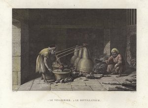 De azijnmaker die zijn distilleerketels verzorgt door French School