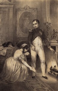 De vrouw van de Pruisische generaal Franz Ludwig von Hatzfeld vraagt Napoleon om het leven van haar man te sparen