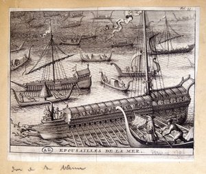 De vrouwen van de Doge van Venetië met de zee in 1706