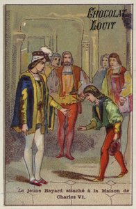 De jonge Bayard gehecht aan het huis van Karel VI door French School