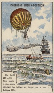 Theodore Sivel test een kegelvormige ballonanker boven de Oostzee