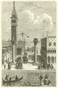 Koorddanser in Venetië (gravure)