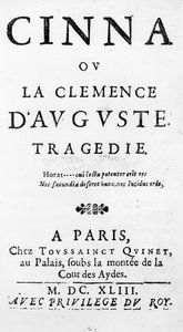 Titelpagina van Cinna ou la Clemence d