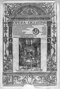 Titelpagina van Opera Ciceronis, gepubliceerd in 1520