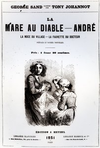 Titelpagina van De Duivelsvijver door George Sand, geïllustreerd door Tony Johannot, 1851 door French School