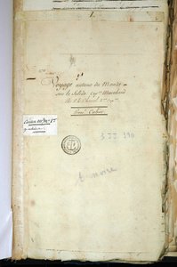 Titelpagina van het originele manuscript van Tweede Kapitein Chanal, de 