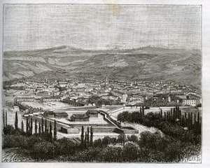 Tlemcen in Algerije in de 19e eeuw - gravure in "La France illustree: geographie, histoire, administration statistique" door V.A. Malt-Brown. 1884 door French School