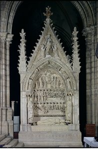 Graf van Dagobert I (605-39) Koning van de Franken, gerestaureerd door Adolphe Victore Geoffrey-Dechaume (1816-92) in 1862, c.1263 door French School