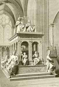 Graf van Lodewijk XII en Anna van Bretagne in Saint Denis door French School