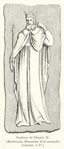 Graf van Clotaire II (gravure) door French School