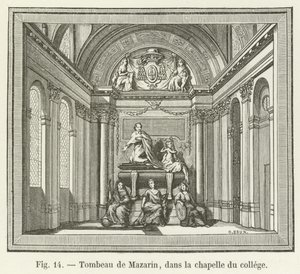 Graf van Mazarin, in de kapel van het college
