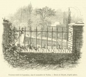 Verminkte tombe van Lapoukine, in het klooster van Troitza door French School