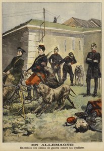 Training van legerhonden om fietsers aan te vallen, Duitsland door French School
