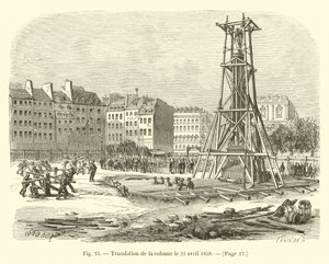 Verplaatsing van de kolom op 21 april 1858 door French School