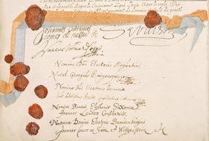 Verdrag van Westfalen, ondertekend in Munster 24 oktober 1648 door French School