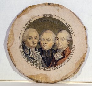 Drievoudig portret van Jacques Antoine Marie de Cazales (1758-1805), Jean-Siffrein Maury (1746-1817) en Pierre Victor Malouet (1740-1814) door French School