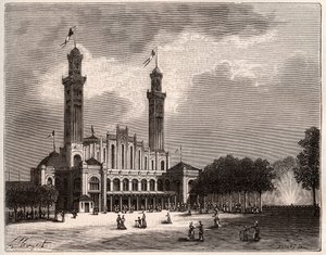 Trocadero in Parijs - gravure in 