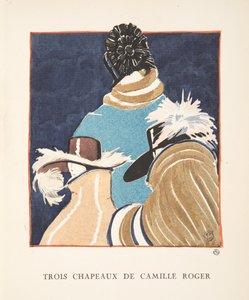 Trois Chapeaux de Camille Roger, uit een collectie modeplaten door French School