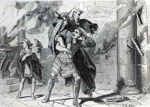 Trojaanse Lek (gravure) 1864 door French School