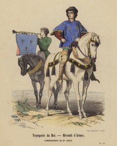 Trompettist van de Koning, Heraut van Wapens, Begin van de 15e eeuw door French School