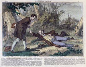 Troppmann vergiftigt Jean Kinck in het bos van Wattwiller, 1869