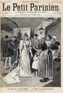 Probeer het toilet in de werkplaats aan de vooravond van het Mi-Careme-feest: de koningin van de blekers. Een van de kranten 