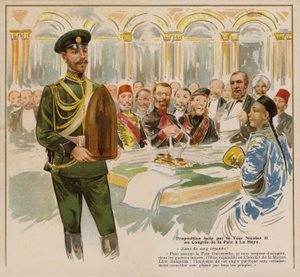Tsaar Nicolaas II van Rusland op de Eerste Haagse Conferentie