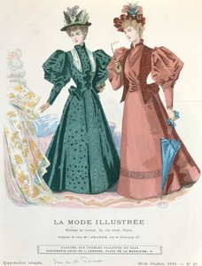Twee vrouwen, uit La Mode Illustrée, 1895 door French School