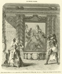 Een scène uit Zemire en Azor, opera-ballet van Marmontel en Gretry, opgevoerd in 1771