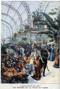 Universele tentoonstelling van Parijs in 1900: de kassen bij het Palais de l