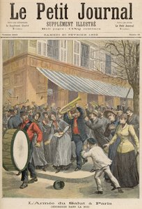 Opstand tegen een Processie van het Leger des Heils in Parijs, uit Le Petit Journal, 20 februari 1892
