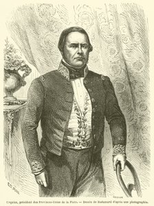 Urquiza, president van de Verenigde Provincies van de Plata (gravure) door French School