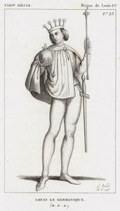 VIII Eeuw, Regering van Lodewijk I, Lodewijk de Duitser door French School