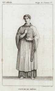 VI Eeuw, Regering van Clotaire I, Priesterkleding door French School