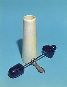 Vaginale speculum gebruikt door Antoine Jobert de Lamballe (1799-1867) (metaal & ivoor)