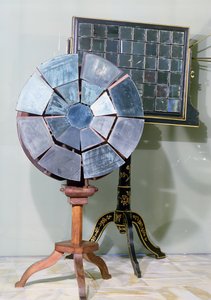 Variabele focusspiegel ontworpen door Jacques Alexandre Cesar Charles (1746-1823) en gebruikt door Georges Louis Leclerc (1707-88) Comte de Buffon in zijn experimenten met het smelten van lood