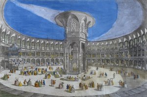 Uitzicht op een lunchfeest, Ranelagh-tuinen, interieur van de rotonde, Londen