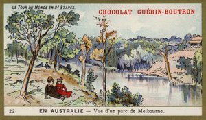 Uitzicht op een park in Melbourne, Australië